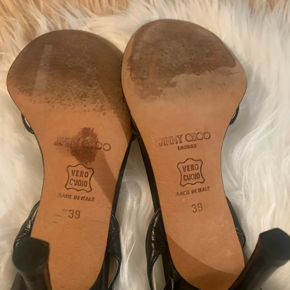 JIMMY CHOO BLACK BEADED SANDAL. - Picture 5 of 5